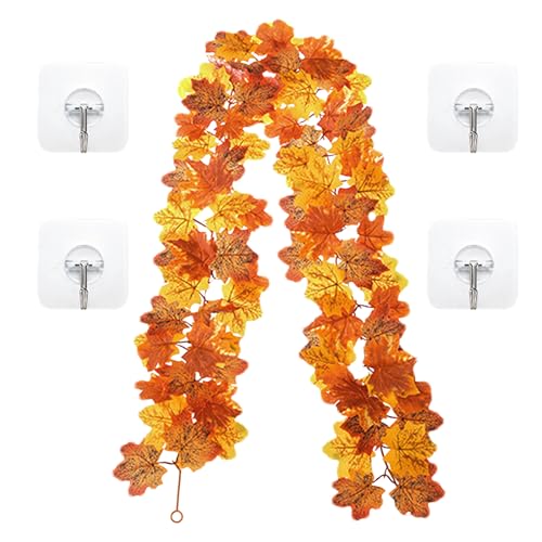 Herbstgirlande | Rustikaler Herbstkranz – Festliche Ahornblatt-Girlande für Kamin, Esszimmer, , Schlafzimmer von Générique