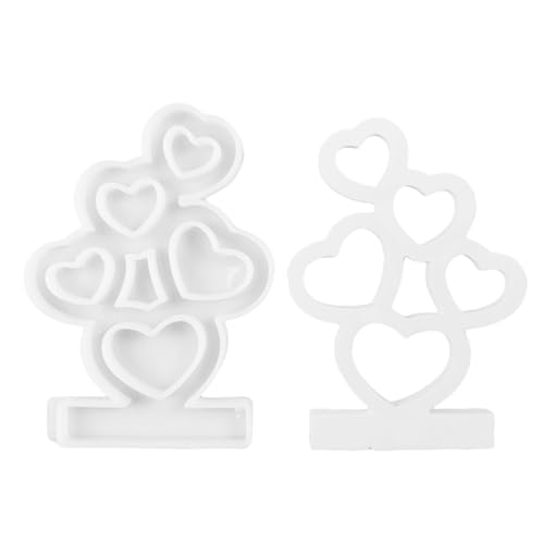 Herz Kerzenharz Form - Flexible Silikon Liebe Gießform Wiederverwendbare Epoxid-Tonform | Kreatives Handwerk Zubehör für die Herstellung von Herz Kerzenharz Form - Flexible Silikon Liebe Gießform Wiederverwendbare Epoxid-Tonform | Kreatives Handwerk Zubehör für die Herstellung von von Générique