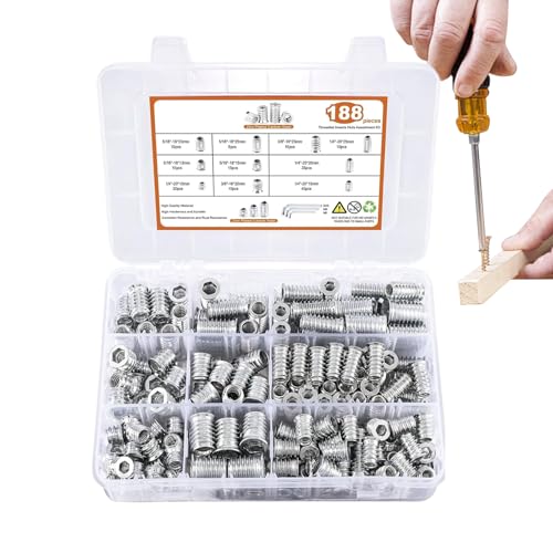 Hexagon Socket Nuts, Fastener Kit, Bolt Assortment, Precision Thread Design, White, Included Hex Spanner, Great for Pine Furniture, Plywood Assembly, Home Projects von Générique