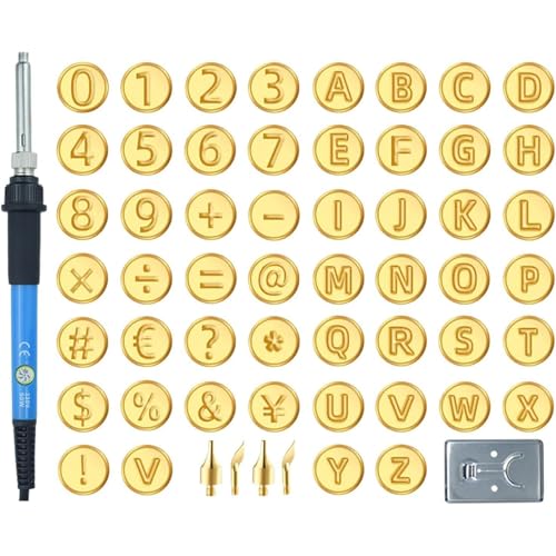 Holzgravur-Set für Buchstaben | Gravur- und Prägewerkzeug auf Holz – Stift mit einstellbarer Temperatur mit Buchstaben- und Zahlenvorlagen für Dekorationshandwerk Holzgravur-Set für Buchstaben | Gravur- und Prägewerkzeug auf Holz – Stift mit einstellbarer Temperatur mit Buchstaben- und Zahlenvorlagen für Dekorationshandwerk von Générique