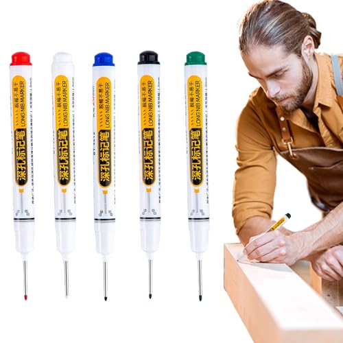 Holzmarkierung - Tiefenlochmarker, Bauarbeiter-Tinteninstrument | Langfristiges Zimmermannswerkzeug für Baustellen, Marker in Profiqualität p von Générique