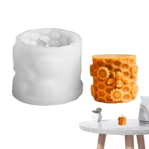 Honigkamm-Silikonform, Honigkamm-Harzform, 3D-Kerzenzylinder-Seifenform, Casting aus Kunstharz, schnelle Kunst, Dekoration zu Hause für Süßigkeiten und Geburtstag Honigkamm-Silikonform, Honigkamm-Harzform, 3D-Kerzenzylinder-Seifenform, Casting aus Kunstharz, schnelle Kunst, Dekoration zu Hause für Süßigkeiten und Geburtstag von Générique
