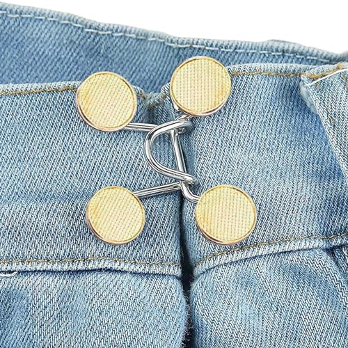 Hosenbund, Jeansknopfspanner – keine Nähte, verstellbare Hose, Knopf, Pin | Lockere Jeans-Spanner aus Legierung, abnehmbare Jeansknopfnadeln für Jeans, Ärmel, Hosen Hosenbund, Jeansknopfspanner – keine Nähte, verstellbare Hose, Knopf, Pin | Lockere Jeans-Spanner aus Legierung, abnehmbare Jeansknopfnadeln für Jeans, Ärmel, Hosen von Générique