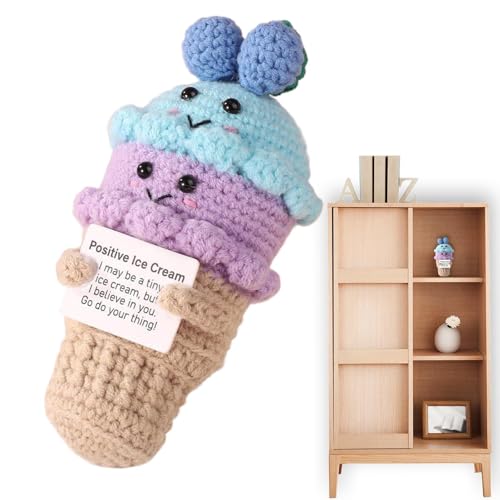 Ice Cream Pluxé Häkelnadel – handgefertigtes Amigurumi Dessert Spielzeug, Eiscreme-Eistüte aus weichem Garn | Spielt mit niedlichem Pastell-Häkelnadel, skurrile Dekoration, handgefertigtes Geschenk, j Ice Cream Pluxé Häkelnadel – handgefertigtes Amigurumi Dessert Spielzeug, Eiscreme-Eistüte aus weichem Garn | Spielt mit niedlichem Pastell-Häkelnadel, skurrile Dekoration, handgefertigtes Geschenk, j von Générique