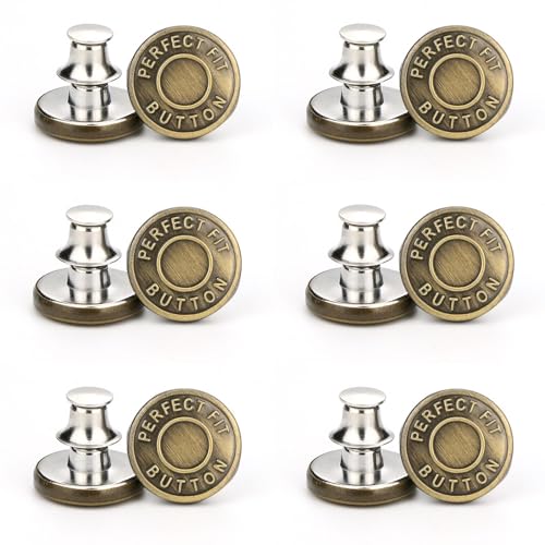 Jeans- -Ersatz – Ersatz für 17 mm nahtlose abnehmbare Metallknöpfe, wiederverwendbare und verstellbare Ersatzknöpfe, Jeans-Knopfnadeln für lose Jeans. Jeans- -Ersatz – Ersatz für 17 mm nahtlose abnehmbare Metallknöpfe, wiederverwendbare und verstellbare Ersatzknöpfe, Jeans-Knopfnadeln für lose Jeans. von Générique