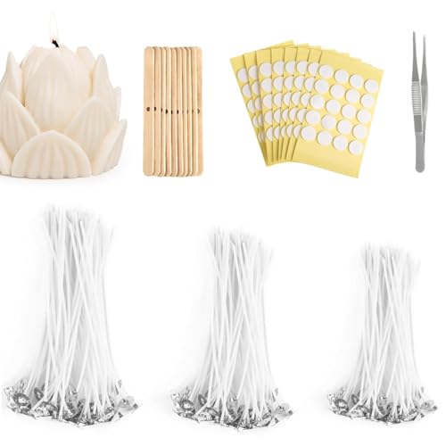 Kerzendocht-Set | Wiederverwendbares Kerzenherstellungsset mit Pinsel und Aufkleber, tragbares Herstellungszubehör, Wachszubehör für zu Hause Kerzendocht-Set | Wiederverwendbares Kerzenherstellungsset mit Pinsel und Aufkleber, tragbares Herstellungszubehör, Wachszubehör für zu Hause von Générique
