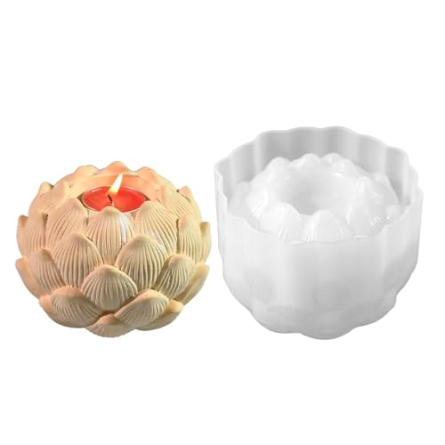 Kerzenhalter Silikonform, Blumenform für Kerzenhalter | Stilvolle Teelicht Silikonform | Tischmitte Kerzenhalter, Epoxidharz Gussform für Couck Zimmer von Générique