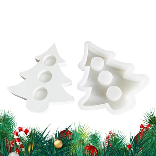 Kerzenhalter Silikonform für Christbaumkerzenständer Kerzenständer Gips Ornament Form Weihnachtsbaum Formen Zementharz Gießform Gips Herstellung Formen Bewegung von Générique