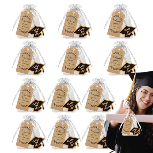 Klasse von 2025 Keynchain, Graduation Key Chains – Metall Bachelor Hat Graduation Souvenirs 12 Stück, ästhetische Verzierung für Veranstaltungen der Schulhochschulen Klasse von 2025 Keynchain, Graduation Key Chains – Metall Bachelor Hat Graduation Souvenirs 12 Stück, ästhetische Verzierung für Veranstaltungen der Schulhochschulen von Générique