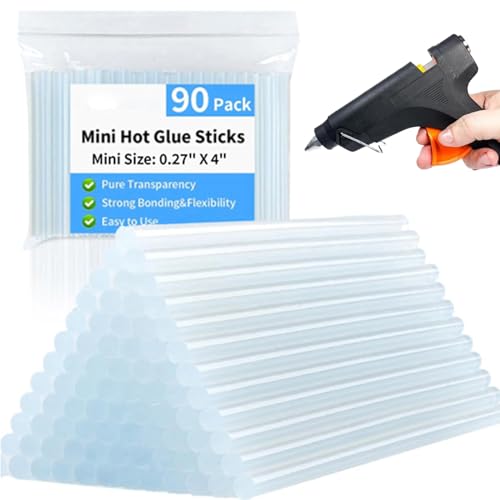 Klebesticks – Mini-Format für Heißklebepistole – 90 Stück, starke Haftung, verschiedene Untergründe, Handwerk, Dekoration, Reparatur für Erwachsene von Générique