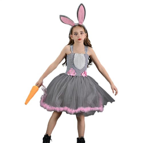 Kleid aus Netzstoff, Tanzkleid für Mädchen | weiche Sommerkleider für kleine Mädchen mit Hasenstirnband, Prinzessinnen-Cosplay-Kleidung für kleine Mädchen zu Ostern, Treffen, Rollenspiele Kleid aus Netzstoff, Tanzkleid für Mädchen | weiche Sommerkleider für kleine Mädchen mit Hasenstirnband, Prinzessinnen-Cosplay-Kleidung für kleine Mädchen zu Ostern, Treffen, Rollenspiele von Générique