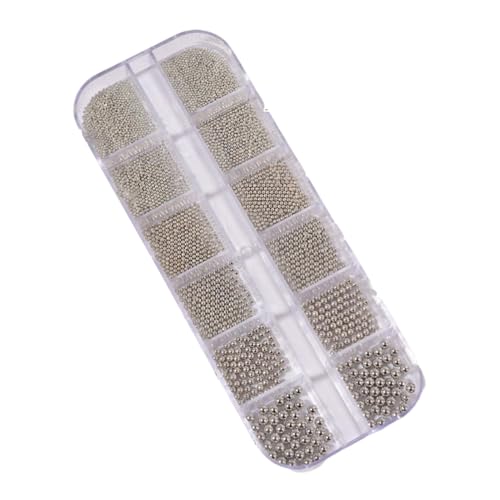 Kleine Perlen für Nägel, Nagelperlen | Nagelcharm Zubehör - 3D Gemischte Größen Gold Silber Kaviar Perlen Nieten Studs Schmuck für Frauen Mädchen Maniküre Supplies Crafts Decor von Générique