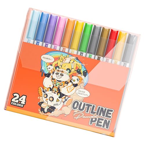 Konturenstifte, Konturenmarker, Set mit schimmernden Markern | Künstlerbedarf, kreative Marker zum Zeichnen von Kritzelkarten, Herstellung von Weihnachtskarten Konturenstifte, Konturenmarker, Set mit schimmernden Markern | Künstlerbedarf, kreative Marker zum Zeichnen von Kritzelkarten, Herstellung von Weihnachtskarten von Générique