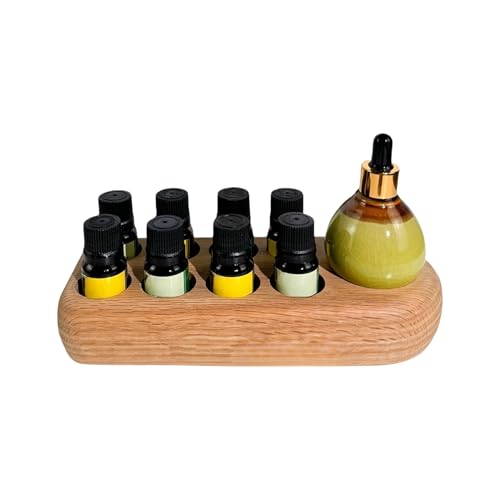 Kosmetik-Organizer aus Holz – stapelbarer Nagellackhalter | Parfümhalter mit verstellbaren Trennwänden für Waschtisch, Badezimmer oder Kommode | Aufbewahrungsregal mit mehreren Em von Générique