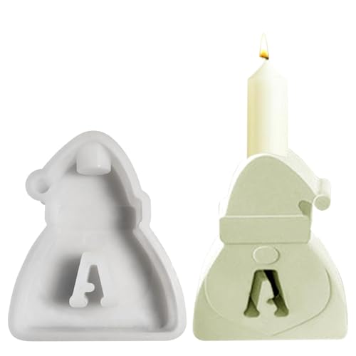 Kreative Silikonform, Weihnachtsmann-Silikonform, Antihaft-Harz-Kerzenform aus Silikon, einfach zu lösen, wiederverwendbarer Kerzenhalter mit Buchstaben für Seife und Kuchen Kreative Silikonform, Weihnachtsmann-Silikonform, Antihaft-Harz-Kerzenform aus Silikon, einfach zu lösen, wiederverwendbarer Kerzenhalter mit Buchstaben für Seife und Kuchen von Générique