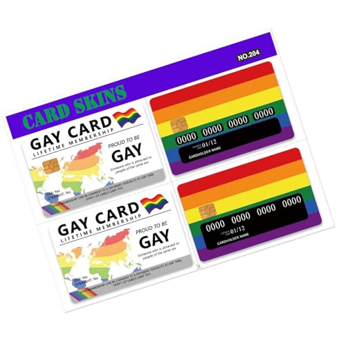 Kreditkartenhülle, Regenbogen-Kreditkartenaufkleber | Debitkartenaufkleber | abnehmbare Kreditkarten- und Debitkartenaufkleber ohne Blasen zum Schutz und Personalisieren des Cs von Générique