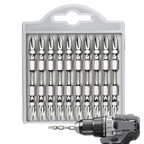 Kreuzschlitz-Schraubendreher-Bit-Set, 10 Stück, Phillips-Schraubendreher-Bits – Elektro-Schraubendreher, Bohrmaschine 10-teilig | Elektro-Schraubendreher, Holzbohrer, Bit-Set Kreuzschlitz-Schraubendreher-Bit-Set, 10 Stück, Phillips-Schraubendreher-Bits – Elektro-Schraubendreher, Bohrmaschine 10-teilig | Elektro-Schraubendreher, Holzbohrer, Bit-Set von Générique