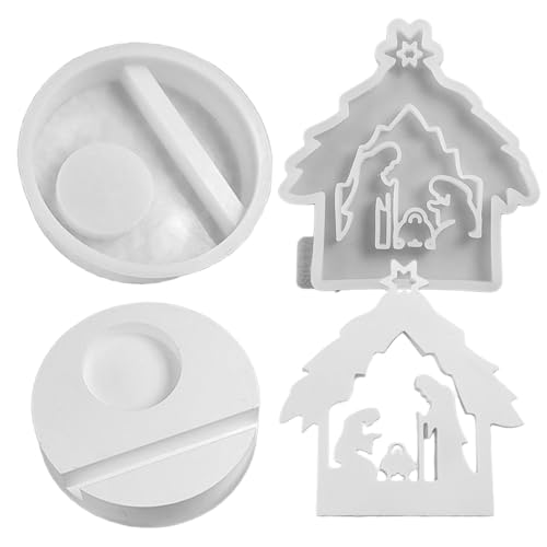 Krippenkerzenform, Krippenszene Form, kreative Epoxidharz-Formen, Hauskerzenform, wiederverwendbare Epoxidharz-Gussformen, Po-Harzherstellungsformen Krippenkerzenform, Krippenszene Form, kreative Epoxidharz-Formen, Hauskerzenform, wiederverwendbare Epoxidharz-Gussformen, Po-Harzherstellungsformen von Générique