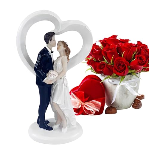Kuchen-Topper-Figur – Romantische Harz-Statue, elegante -Dekoration für Hochzeitstorten, Dekoration für Hochzeitszeremonie, Hochzeitstortenskulptur, Tischakzent Kuchen-Topper-Figur – Romantische Harz-Statue, elegante -Dekoration für Hochzeitstorten, Dekoration für Hochzeitszeremonie, Hochzeitstortenskulptur, Tischakzent von Générique
