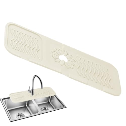 Küchenspüle Drainagematte, Silikon Drainagematte für Küchenspüle, Wasserhahn-Ablaufmatte, rutschfeste Wasserauffangmatte | Spülbecken Wasserhahnmatte, Schutz von Générique