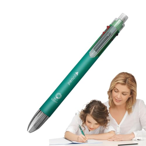 Kugelschreiber für die Schule, 6-in-1-Multifunktions-Kugelschreiber | Austauschbare 5-Farben-Kugelschreiber mit Bleistift | Einziehbares Schulmaterial mit Feder, multifunktionaler glatter Schreibstift Kugelschreiber für die Schule, 6-in-1-Multifunktions-Kugelschreiber | Austauschbare 5-Farben-Kugelschreiber mit Bleistift | Einziehbares Schulmaterial mit Feder, multifunktionaler glatter Schreibstift von Générique