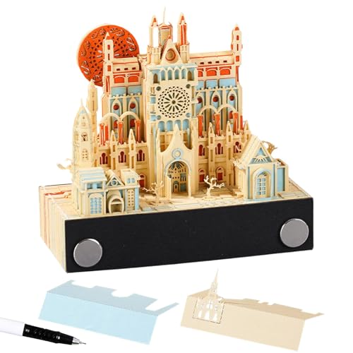 Kunst-Notizblock, Kunst-Notizblock, kreatives Schloss, nicht klebende Kunstposten, Skulptur für Bürodekoration Kunst-Notizblock, Kunst-Notizblock, kreatives Schloss, nicht klebende Kunstposten, Skulptur für Bürodekoration von Générique