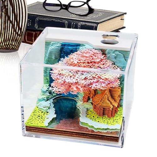 Kunstkalender Notizblock mit Effekten, Papierschnitz-Haftnotizen, einzigartiger Kalenderblock, Papierschnitzerei-Ornament mit Acryl-Staubschutz Kunstkalender Notizblock mit Effekten, Papierschnitz-Haftnotizen, einzigartiger Kalenderblock, Papierschnitzerei-Ornament mit Acryl-Staubschutz von Générique