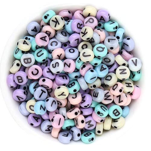 Langlebig und professionell, 100 Stück, Alphabet-Perlen, Wascheffekt, Abstandshalter, digitale Abstandshalter, Buchstaben, Acrylperlen für Schmuckherstellung, Armband, DIY, hergestellt Langlebig und professionell, 100 Stück, Alphabet-Perlen, Wascheffekt, Abstandshalter, digitale Abstandshalter, Buchstaben, Acrylperlen für Schmuckherstellung, Armband, DIY, hergestellt von Générique