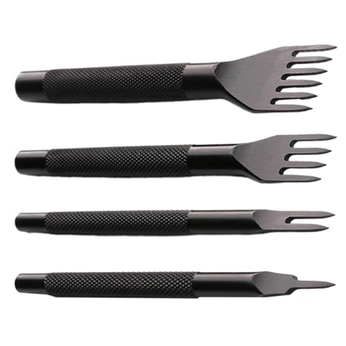 Leder Nähstanzer, Leder Stanzer Set, Leder Lochstanzer, Gürtel Locher Stanzer, Leder Nähschere, Schnürung Nähwerkzeug, Professionelle Arbeit Handwerkzeug Set, 1/2/4 von Générique