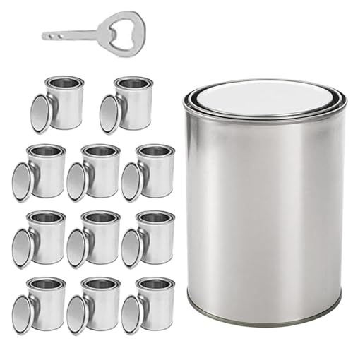 Leere Farbdosen mit Deckeln, Aufbewahrungsdosen für Farbe mit Deckel | Bemalen von Aufbewahrungsbehältern ohne Futter – 0,5 l, leer, aus Metall, 12 x vielseitig verwendbar, leer, 12 x Dosen Leere Farbdosen mit Deckeln, Aufbewahrungsdosen für Farbe mit Deckel | Bemalen von Aufbewahrungsbehältern ohne Futter – 0,5 l, leer, aus Metall, 12 x vielseitig verwendbar, leer, 12 x Dosen von Générique