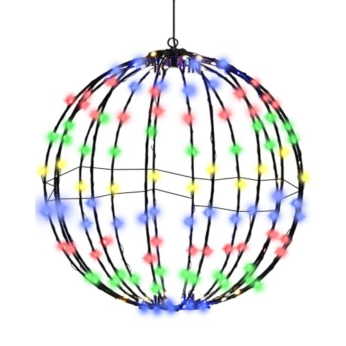 Lichterkette Weihnachtskugel – Metallkugel für den Außenbereich, festliche Dekorationen | Festliche Dekoration Globus für Nacht Party Innen Außen Baum Hochzeit Patio von Générique