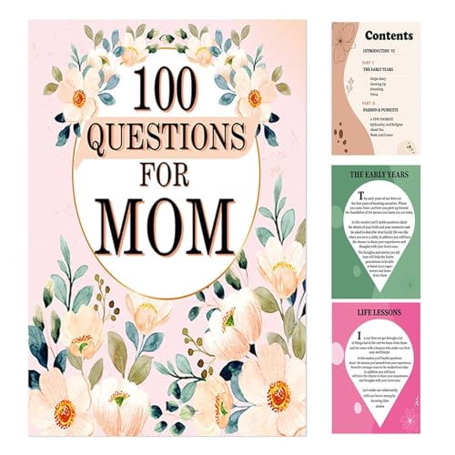 Life Story Journal Mom, Mother's Guided Journal, 14 x 20 cm (5,51 x 8,27 Zoll) Entzückendes Thoughtful Well-Designed Long Lasting Book for Women Mothers Daughters Birthday Christmas von Générique