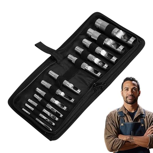 Locher für Leder, Stanzwerkzeug aus Leder | Lederbearbeitungswerkzeuge aus Metall – Hohllochwerkzeug für Lederhandwerk, Lederstanze für Stoff, Uhrenarmband von Générique