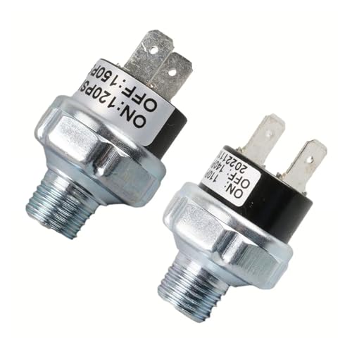 Luftdruckkontrollschalter, männlich, 1/4-18 NPT, 110-140 PSI, 120-150 PSI, Luftkompressorventilschalter, 20 A, pneumatische Teile (110-140 PSI) von Générique