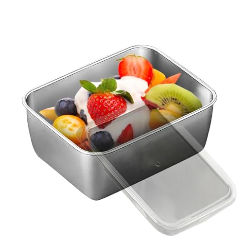 Lunch-Behälter – stapelbarer Snack-Contauer aus Edelstahl für die Vertiefung des Quadrats | Wiederverwendbare Verpackungsbox, Warmhaltebecken von Générique