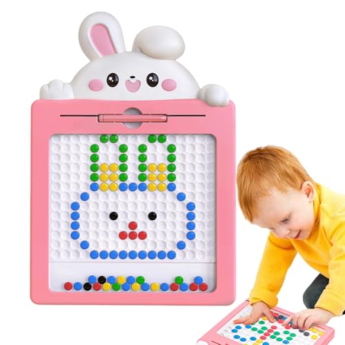 Magnetische Punkttafel für Kleinkinder, magnetisches Punktbrett für - Lern-Zeichenbrett | Reisespielzeug für Vorschulalter, magnetisches Zeichenbrett mit magnischem Stift von Générique
