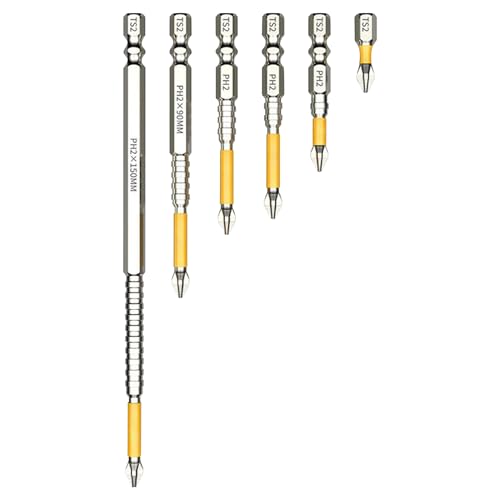 Magnetischer Drill Bit, austauschbarer Driver Set, hohe Strength S2 Stahl, Stoßdämpfer, mehrere Längenoptionen, ideal für Heimwerken und Automotive Woodworking von Générique
