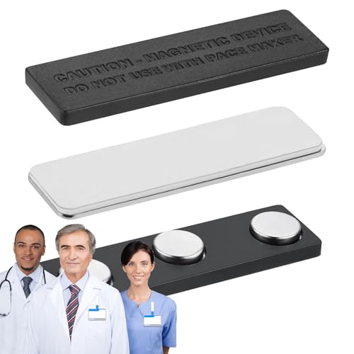 Magnetischer Namensschildhalter, 1,97 Zoll, robust, wiederverwendbar, für Uniformen, Mitarbeiter, Toolbox, Whiteboard, Klassenzimmer und Ausstellungskleidung von Générique