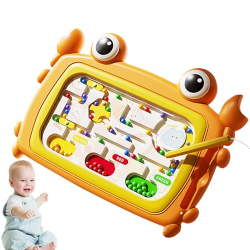Magnetisches Farblabyrinthbrett – magnetisches Labyrinthspielzeug | Interaktives Krabben-Zeichenbrett – MultifunktionalesFarblabyrinthbre sensorisches Spielzeug, Farbsortierspiel für die frühe Bildung von Générique