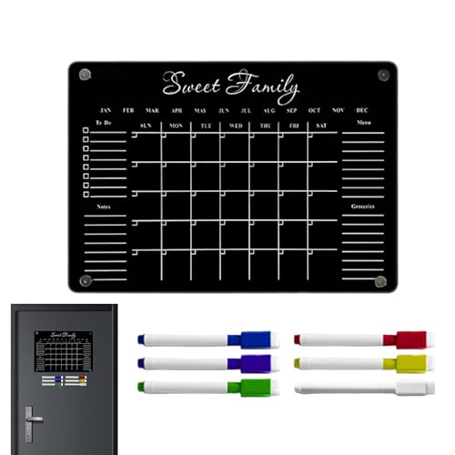 Magnetisches Whiteboard | Organizer mit löschbaren Notizblöcken | leichtes Trocken-Whiteboard mit 6 abwischbaren Markern für Küche, Haus und Büro von Générique