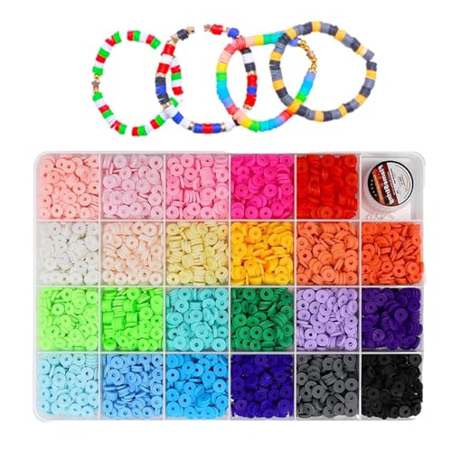 Making Clay Bead-Set – verschiedene Bastelperlen, vibrierendes Bastelzubehör | Bastelperlen aus Ton zum Basteln von Armbändern, Schnallenherstellung Making Clay Bead-Set – verschiedene Bastelperlen, vibrierendes Bastelzubehör | Bastelperlen aus Ton zum Basteln von Armbändern, Schnallenherstellung von Générique