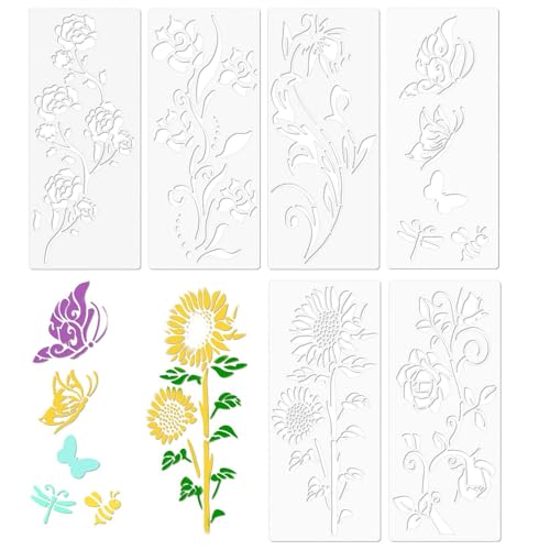 Malschablonen für Gartenzaun, Blumenschablonen für Gartenzaun, wiederverwendbare Blumenschablonen | Malschablonen für Gartendekoration, Zaun, Kunsthandwerk Malschablonen für Gartenzaun, Blumenschablonen für Gartenzaun, wiederverwendbare Blumenschablonen | Malschablonen für Gartendekoration, Zaun, Kunsthandwerk von Générique