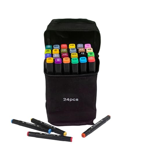 Marker Set mit Doppelspitze - Permanent Art Set zum Ausmalen Skizzieren | Kreatives Zeichnen Marker Set | Bunte Marker Set | Marker Stifte für Erwachsene | Fi-Spitze Marker Set mit Doppelspitze - Permanent Art Set zum Ausmalen Skizzieren | Kreatives Zeichnen Marker Set | Bunte Marker Set | Marker Stifte für Erwachsene | Fi-Spitze von Générique