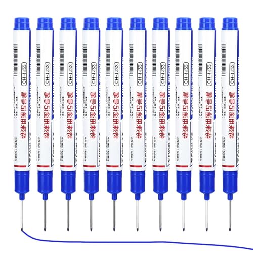 Markierstift für Holzbearbeitung - Mechanischer Zimmermannsbleistift, Langlochmarker | Wasserdichter Tiefenlochmarker, Metallmarker für Holzbearbeitung, tro-Marker von Générique