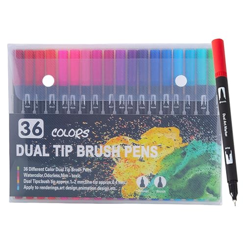 Markierstifte für Doppelpinsel-Marker, Handlettering-Marker für Doppelspitzen, Marker-Stifte mit doppelter Spitze, nummerierte Farben zum Zeichnen und Markierstifte für Doppelpinsel-Marker, Handlettering-Marker für Doppelspitzen, Marker-Stifte mit doppelter Spitze, nummerierte Farben zum Zeichnen und von Générique