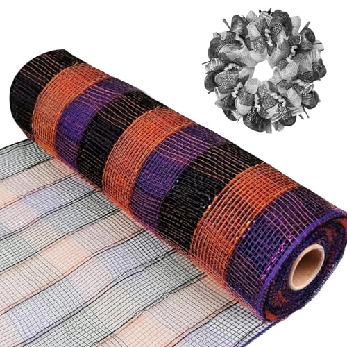 Mesh Band für Weihnachten Basteln - Halloween Netzband Dekoration, kreative Netzrollen, Netzband für Halloween, Ostern, Kränze herstellen, Verpacken Mesh Band für Weihnachten Basteln - Halloween Netzband Dekoration, kreative Netzrollen, Netzband für Halloween, Ostern, Kränze herstellen, Verpacken von Générique