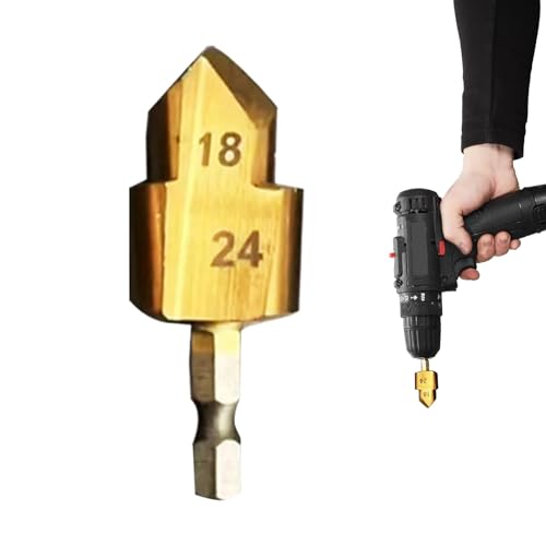 Metall-Fräser, Fräsbohrer - Kegelbohrer zum Fräsen | Rohrreibahle Werkzeug, Schnellwechsel-Bit, PVC-Anschlusssparer, Reibahle Bit für Rohrreparatur Metall-Fräser, Fräsbohrer - Kegelbohrer zum Fräsen | Rohrreibahle Werkzeug, Schnellwechsel-Bit, PVC-Anschlusssparer, Reibahle Bit für Rohrreparatur von Générique