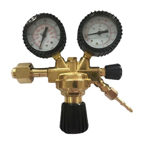 Meter, Carbon Dioxide Pressure Regulator, 22 x 22 x 10 cm, Doppel-Scale-Messgeräte, reine Kupferkonstruktion, sicheres Druckmessgerät für TIG MIG Maschinen, Sturdy Meter, Carbon Dioxide Pressure Regulator, 22 x 22 x 10 cm, Doppel-Scale-Messgeräte, reine Kupferkonstruktion, sicheres Druckmessgerät für TIG MIG Maschinen, Sturdy von Générique