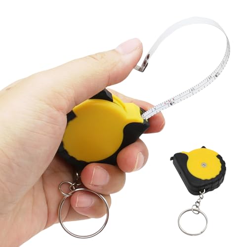 Mini-Maßband – selbstschließender Stahl, souverän von 3 Fuß | Taschengrößenmessung, Lochstil, metrische Skala, leicht zu lesen, mit Rückwärtsmechanismus von Générique