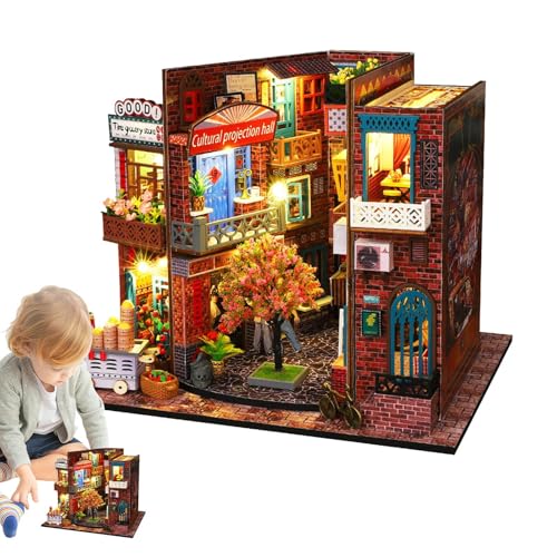 Miniatur Puppenhaus DIY Set mit LED-Beleuchtung, 3D-Holzmodell mit Möbeln und Spieluhr, Weihnachtsdekoration für Erwachsene und Jugendliche | Bastelset für AMAT Miniatur Puppenhaus DIY Set mit LED-Beleuchtung, 3D-Holzmodell mit Möbeln und Spieluhr, Weihnachtsdekoration für Erwachsene und Jugendliche | Bastelset für AMAT von Générique